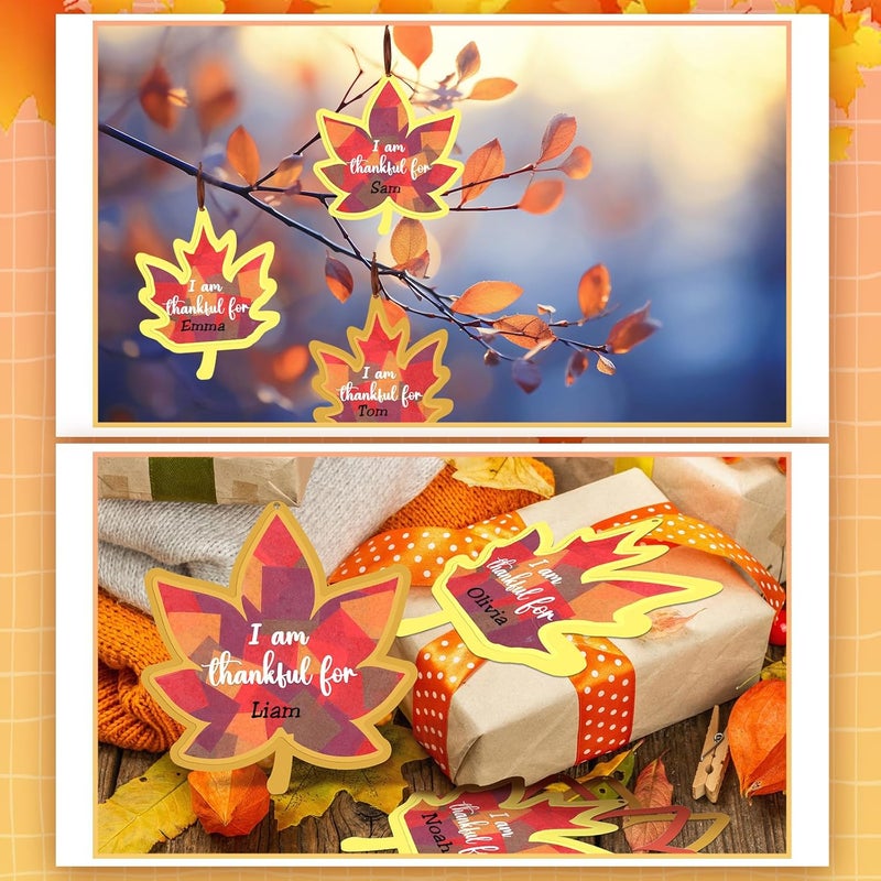 Chiisong 24 Sets Fall Maple Crafts Kit DIY Tissue Paper Sign Crafts for Back to School Fall Harvest Thanksgiving Religious Christian Party Fun Home Actives - Image 5
